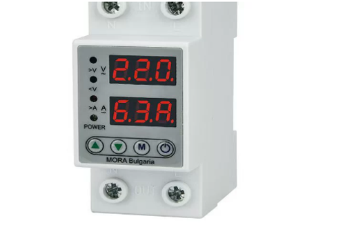 40A63A Rail-Mounted OverUnder Voltage Protection Relay, Industrial Current Limiting Ammeter Rail-Mounted Protection Device, Overcurrent Limiting Industrial Instrument