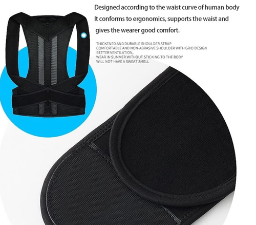 Plus Size Posture Corrector Women Men Back Brace Breathable Full Back Support Belt Shoulder Neck