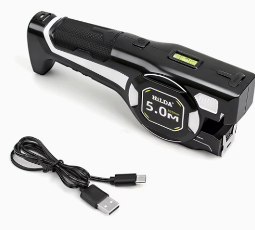 2-in-1 laser rangefinder, laser measuring tape, infrared rangefinder, steel measuring tape, indoor measuring instrument, crosshair for decoration.