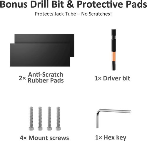 Aluminum Trailer Chain Holder and 7-Way Plug Organizer- Heavy Duty RV Accessories Must Have  Camper Tongue Jacks