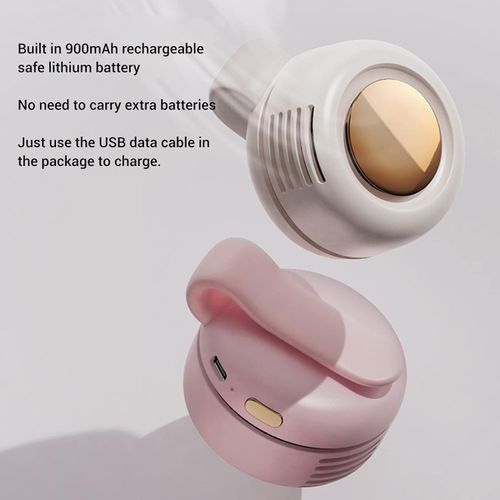 LBEC Portable Snap Fan, Fast Wind Speed Flexible Lightweight USB Rechargeable Portable Fan Low Noise for Camping for Traveling for Beach