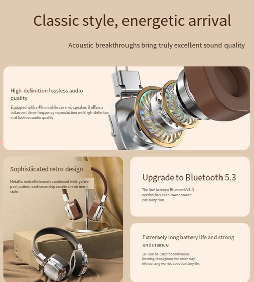 SMY-63 Bluetooth 5.3 Over-Ear Headphones with Heavy Bass – Compatible with Mobile Phones and PCs