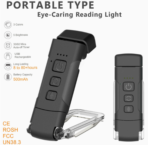 A gentle glow in the palm of your hand—illuminating your reading nook! The ultimate gadget for late-night reading: an ultra-lightweight, portable, USB-rechargeable book clip light that protects your eyes without any harsh glare!