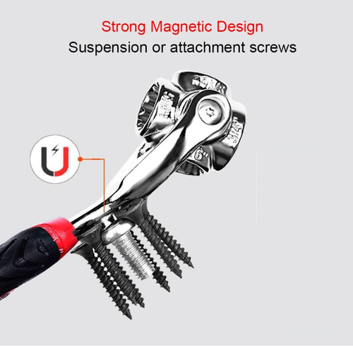 Universal Wrench 52 in 1 Socket Wrench Multifunction Wrench Tool with 360 Degree Rotating Head, Spanner Tool for Home Bicycle Car Repair