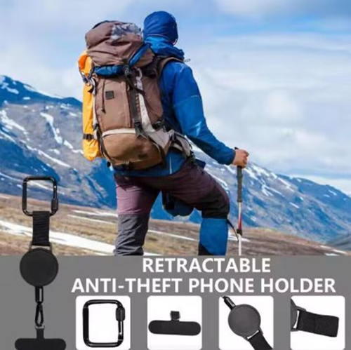Premium Magnetic Anti-Theft Phone Tether Steel Cable Carabiner