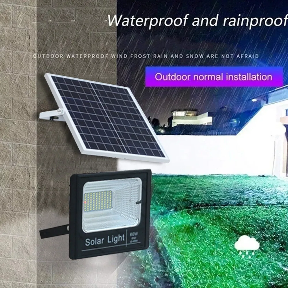 300W LED Solar Light Street Flood Sensor Remote Outdoor Garden Security Lamp