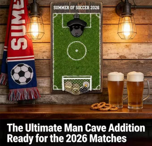 Soccer Field Bottle Opener Wall Decor World Cup Football Beer Bottle Opener World Cup Football Field Bottle Opener Retro Wall Mount Beer Opener