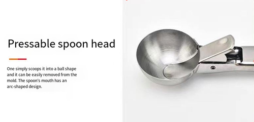 Stainless Steel Ice Cream Scoop & Gelato Spoon — Multifunctional Dual-Purpose Fruit Baller and Dessert Tool