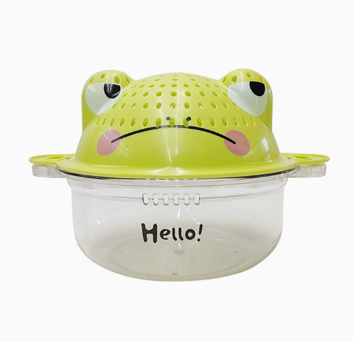 Adorable Bear-Themed Dual-Layer Drain Basket — All-in-One Kitchen Basin for Rinsing Rice and Washing Vegetables — An Essential Fruit & Vegetable Storage Basket for Dorms and Rental Homes