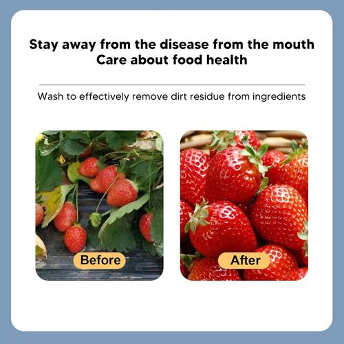 Fruit & Vegetable Washing Machine,Portable Ultrasonic Food Purifier,One Button Start 360 Degree Fruit Cleaner Device for Washing Fruits, Vegetables, Rice, Meat, Tableware