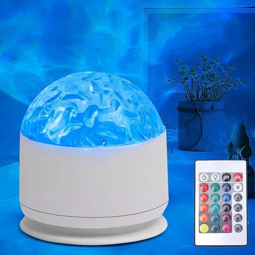 2 Scene - Ocean Wave & 3D Water Ripple Projector Light, Northern Light Projector, 16 Colors Galaxy Ceiling Lamp Mood Ambient Lighting for Bedroom, Rechargeable, Remote Control (1*Water Ripples)