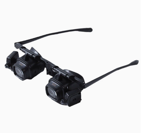 High-Magnification 24x Head-Mounted Magnifying Glasses with LED Light – Portable Magnifier for Watch Repair, Mobile Phone & Electronic Component Soldering