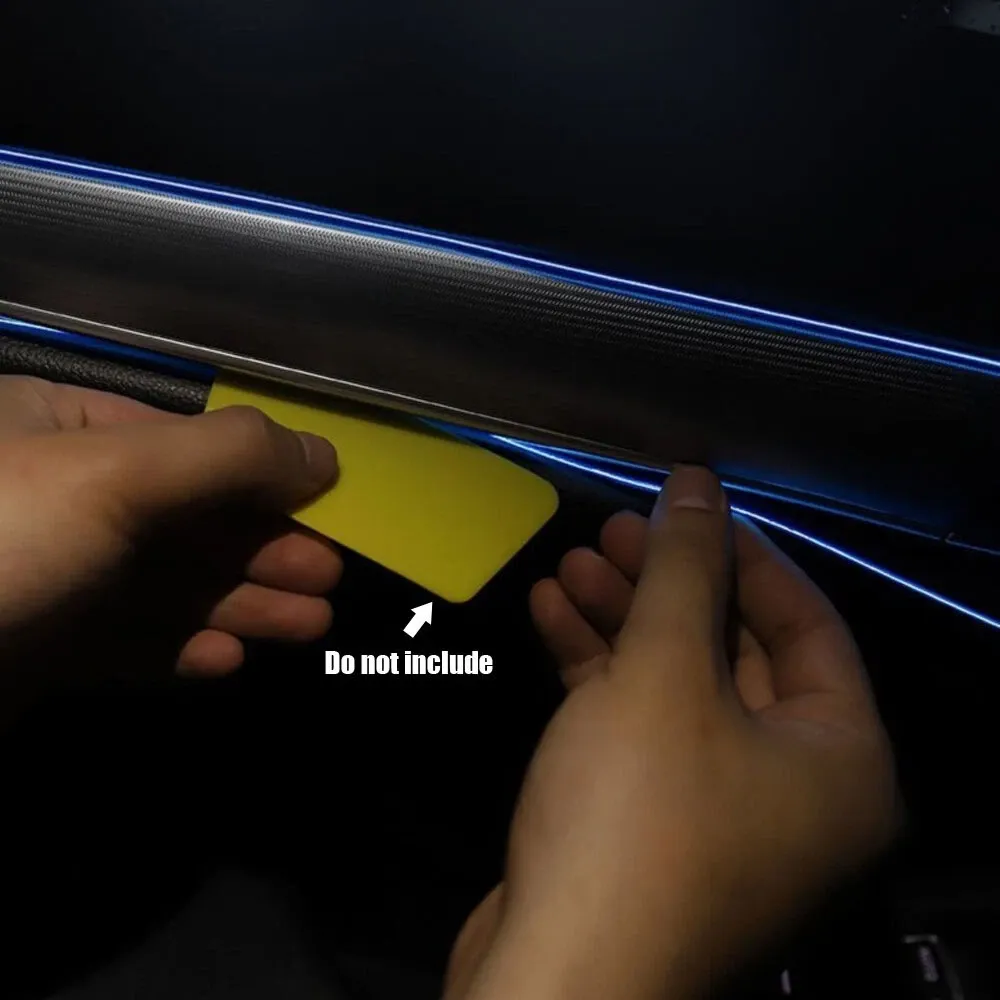 Car Interior Light Atmosphere Ambient Light Tube LED Strip Flexible Neon Lamp (500cm）