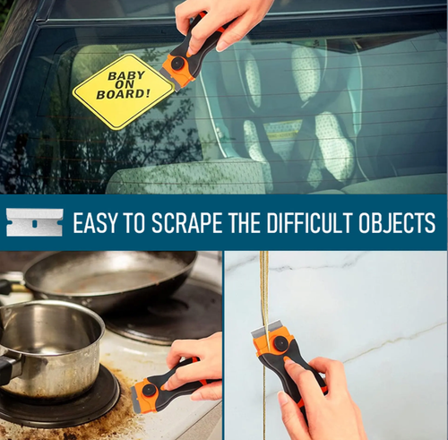 Edge Removal Tool with Razor Blade, PlasticMetal Scraper for Label, Sticker Decal Removal, Car Window Tint Vinyl