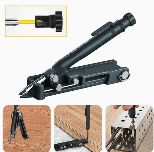 Marking tool, woodworking graffiti line measuring tool, angle ruler, woodworking ruler, anti-conformity measuring gauge, stand