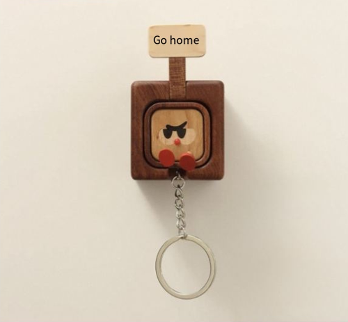 Key Holder - Wooden Magnetic Organizer,Wall Mount Key Holder Cute Keychain | for Home Entryway Hallway Living Room Bedroom Organization Decoration
