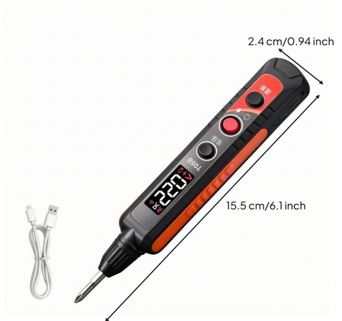 Voice Warning Non-Touch Voltage Tester Pen Automatic Power-off Multifunction Voltage Tester Multi-Functional Accurate for Electricians, Maintenance Workers, DIY Enthusiasts, Circuit Testing, Outlet Tr