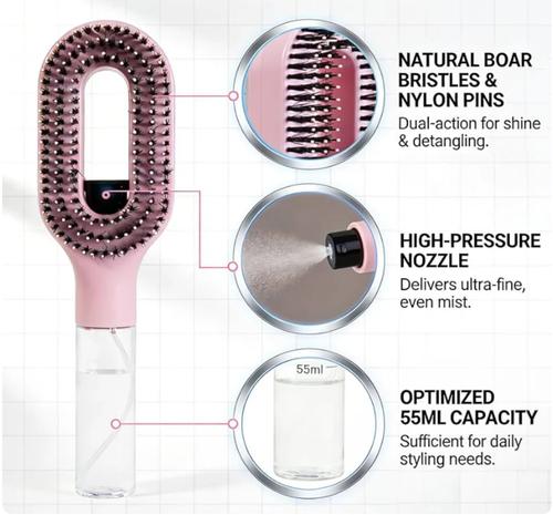 💖 Instantly detangles with a single stroke for hair with a soft, misty finish! The ultimate tool for achieving a lifted crown  it lets your hair drink in nourishing essential oils  keeping it voluminous and silky-smooth all day long! ✨
