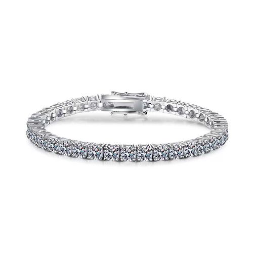 Tennis bracelets coated with S925 full diamond super glitter zircon stones