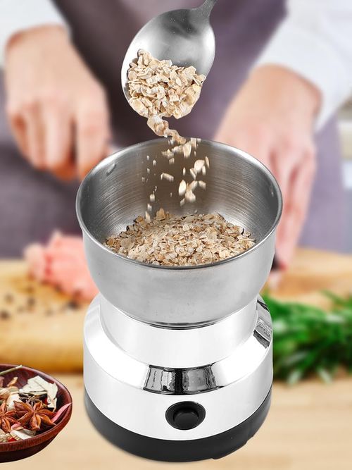 Coffee Grinder, Electric Automatic Grinder with with 4 Stainless Steel Blades 300ml Coffee Mill Grinder One Button Use Coffee Bean Portable Electric for Rice Seeds