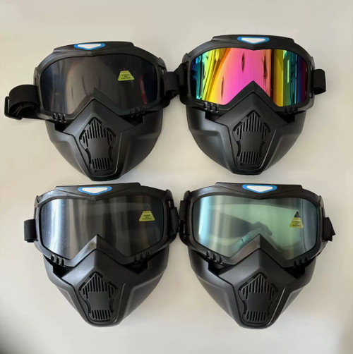 Retro Motorcycle Riding Mask – Tactical Protective Face Mask (Harley Style) with Wind, Sand, and Dust-Proof Goggles