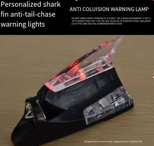 Automotive Shark Fin Wind-Powered Light — Flashing, Anti-Rear-End, Multi-Color LED Antenna Light. Wind-Powered, Wireless, Flashing Shark Fin Light. Roof Modification Warning Light — Multi-Color Streaming Effect, Wind-Powered, Anti-Rear-End Light (Universal Fit).