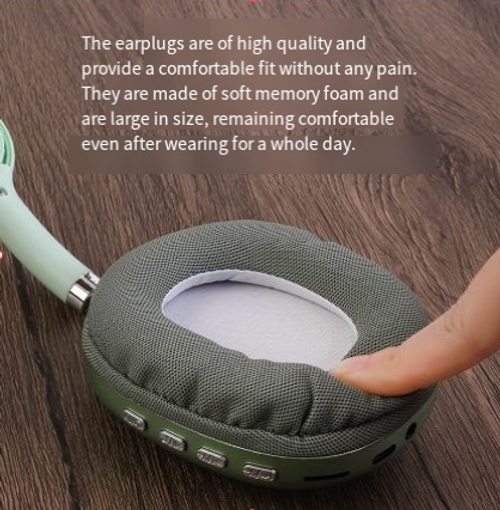 P9 AirMax Over-Ear Bluetooth Headphones Wireless Gaming Headset with Mic, HiFi Stereo, Low Latency, Foldable Design for Phone PC Laptop Gift