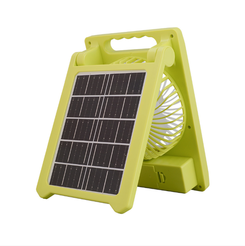 Foldable Solar Rechargeable 2-In-1 Fan Camping Lamp, Portable Emergency Dual-Use Light Cooler, Multi-Function Outdoor Hanging Desktop Solar Charging Light Fan,As Shown