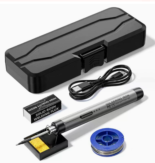 Upgraded USB Portable Soldering Iron 5V 8W Rechargeable Lithium Battery Digital Display Soldering Iron Set. USB Rechargeable Digital Display Soldering Iron 5V 8W Portable 800mAh Lithium Battery Soldering Set.