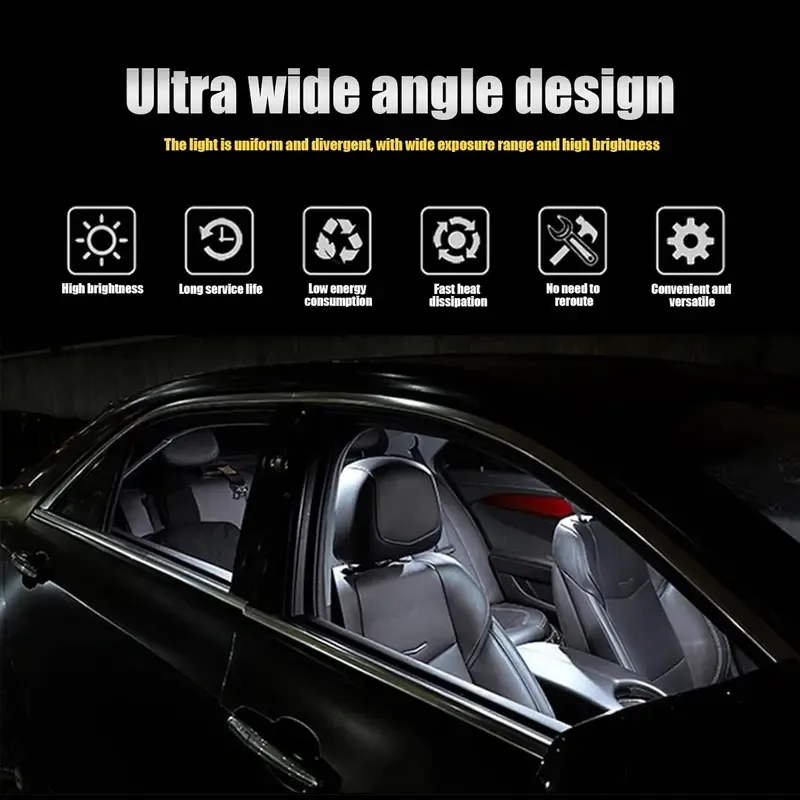 42 Pieces Interior Car Lights, Super Bright White Dome Map Tail Cab Lights Bulb Kit Set , DE3175 T10 31mm 41mm 194 LED Bulb for Your Trucks Width Lamp(White)