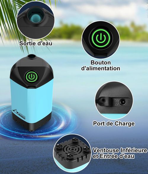 Camping Shower Kit, Rechargeable Electric Shower Pump, Shower Head with Intelligent Temperature Display and Adjustable Water Pressure