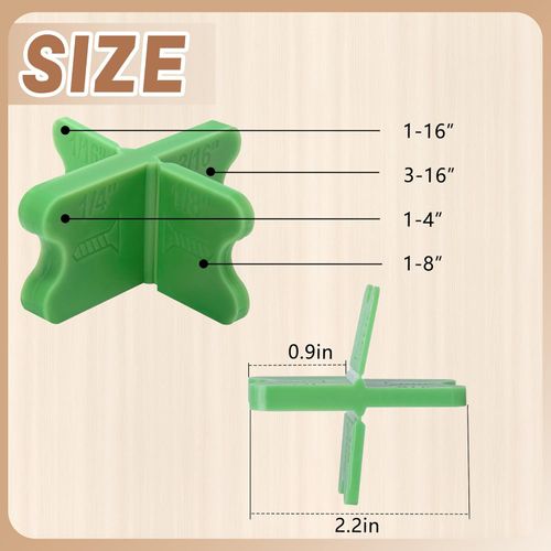 8 Pcs ABS Deck Spacer Tool, 4 Thicknesses Deck Board Spacers for Pressure Treated Lumber, Composite Decking, PVC & Hardwood Boards