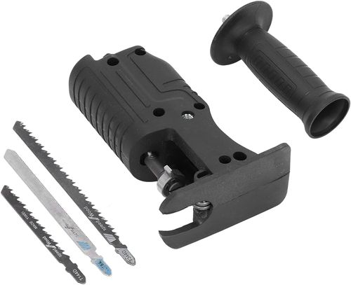 Reciprocating Saw Adapter Electric Drill to Reciprocating Saw Adapter, Hand Drill to Reciprocating Saw Chainsaw Conversion Head Kit, Woodworking Hand Saw Drill Jig Saw Attachment