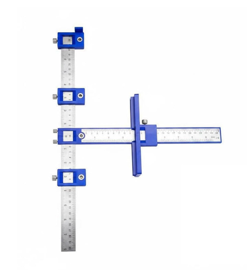 Precise Positioning Drawer Pull Drilling Template Clear Scale Cabinet Handle Installation Tool Multi-Functional Adjustable Punch Positioner Long-Lasting for Woodworkers, DIY Enthusiasts, Works