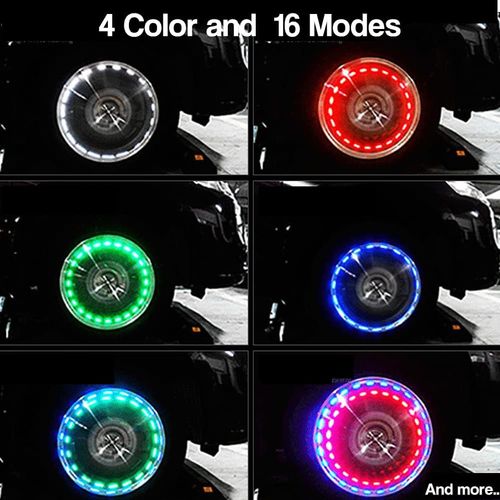 Tire Lights for Car Solar Charge Waterproof, Car Wheel Lights with Motion Sensor , LED Tire Valve Caps LED Stem Caps (4PCS)
