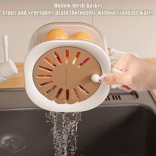Multifunctional 2-in-1 Double-Layer Kitchen Colander with Lid – Thickened Basket for Washing and Draining Fruits & Vegetables