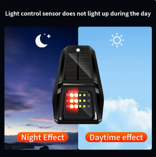 Universal Solar-Powered LED WarningStrobe Light for SUVs and Pickup Trucks – Wireless, Decorative Roof-Mounted Pilot Light