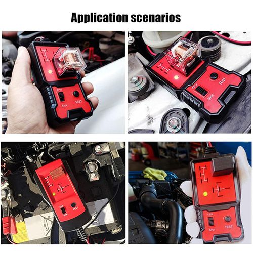 Electronic Relay Tester 12V Car Battery Checker with Clips Auto Relay Diagnostic Tool