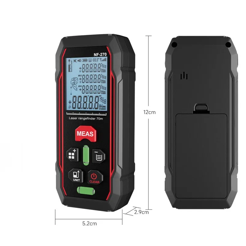 Laser Measure 230ft 70M Digital Laser Distance Meter 2 Bubble Levels laser ruler