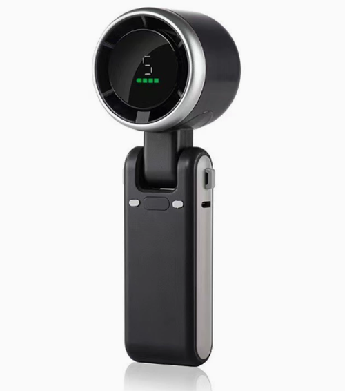 N607 Foldable Handheld Turbo Fan — High-Speed, Ultra-Quiet, Powerful Airflow — USB Rechargeable, Portable Neck Fan — Mini Foldable Personal Fan for Outdoor & Home Use