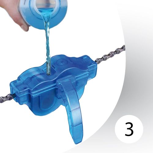 Bicycle Chain Cleaner – Chain Cleaner for fast and mess-free cleaning of all chains – Refillable Bicycle Chain Cleaning Device