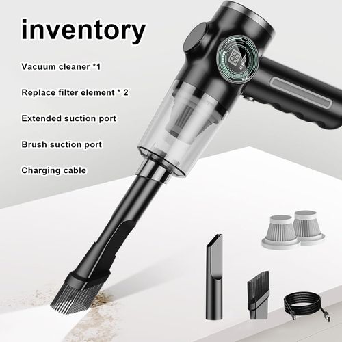 Portable Car Vacuum Cleaner Handheld Strong Suction 120W Rechargeable Lightweight Wireless for Car Interior Home Cleaning
