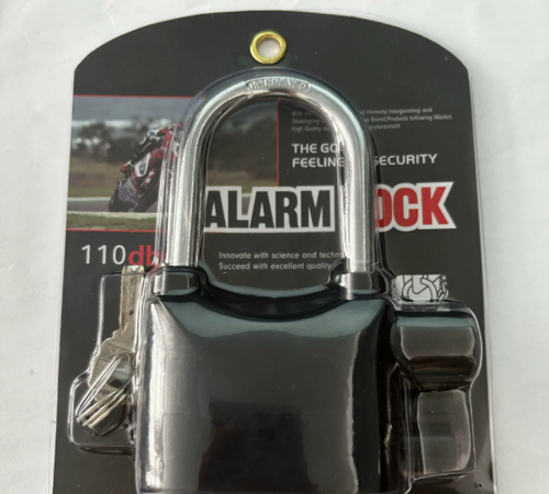 110-Decibel High-Volume Alarm Lock — Universal Anti-Theft Lock for Motorcycles and Bicycles | Waterproof, Vibration-Activated Security Lock | Pry-Resistant, Multi-Functional Alarm Lock | Versatile Design for Vehicles, Doors, and Cabinets