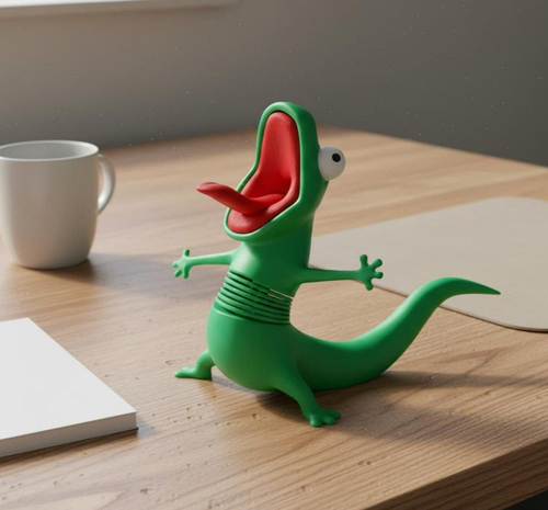 Wobble Reptile Figurine Humorous Look Spring Reptile Toy Small Size Desk Ornament for Office