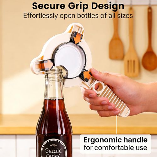 New Manual Adjustable Jar & Bottle Opener – Non-Slip, Effort-Saving, Multi-Functional Tool for Easy Lid Removal
