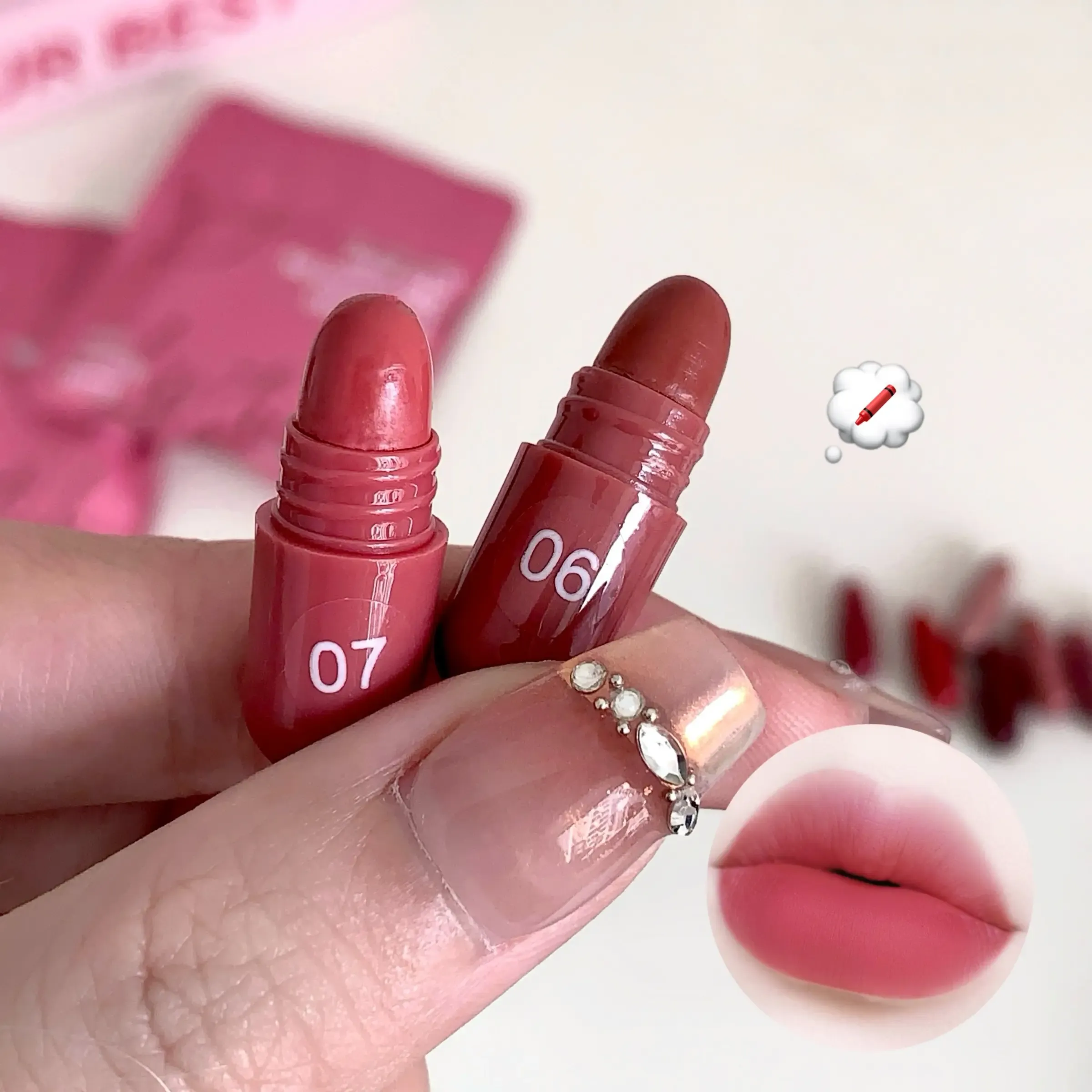 12-Color Capsule Lipstick Set - Natural, Long-Lasting, Non-Stick Cup | Mini Compact Matte Lipsticks