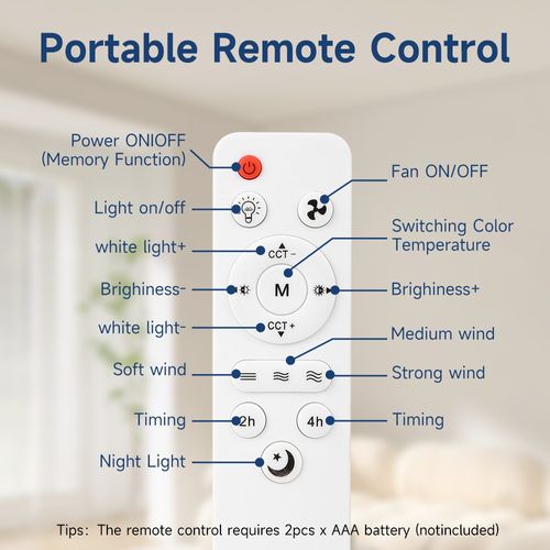Ceiling Fan With Light And Remote, Small LED Ceiling Fan Dimmable LED Fans Light Ceilings With Three-speed Wind For Bedroom Living Room