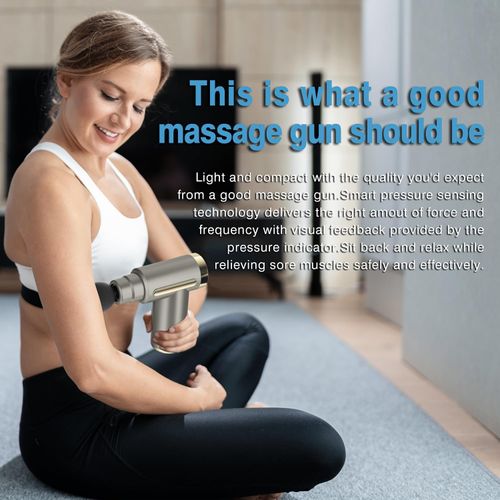 Massage Gun Deep Tissue for Pain Relief with 4 Massage Heads & 6 Speeds, Electric Mini Handheld Body Massager for Any Pain Relief, Best Gifts for Dad and Mom