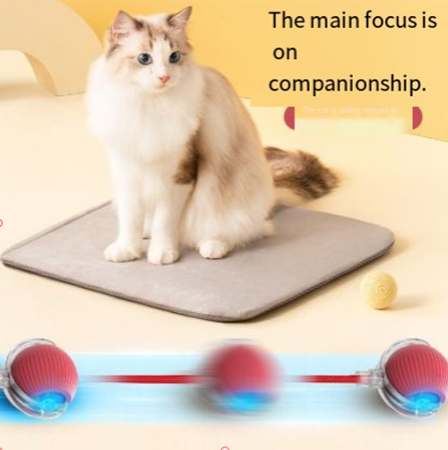 Cat Dog Toy Ball Self Entertaining Pet Toy, Bite Resistant Interactive Ball for Kittens Puppies, Boredom Relief Pet Supplies