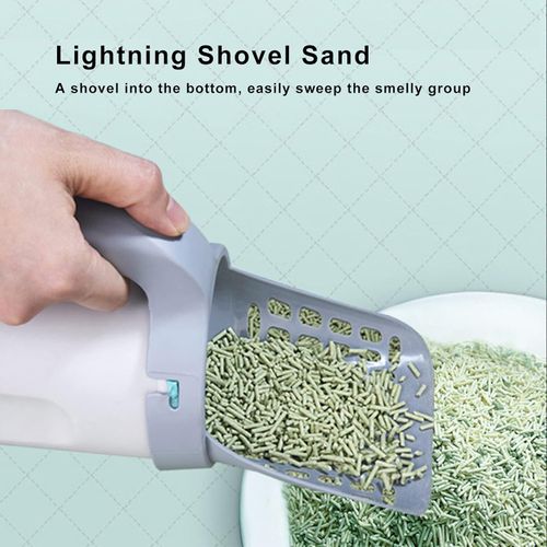 Cat Litter Shovel,Integrated Detachable Deep Shovel Holder, Large Capacity Portable Litter Shovel with Poop Sifting